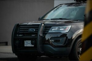 bumper of police car