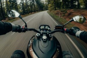 motorcyle on the road