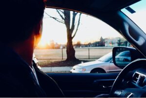 driver looking out the window