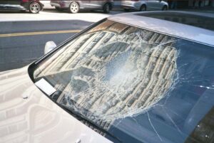 broken windshield