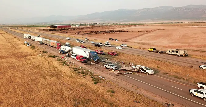 car pileup accident