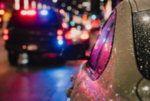 traffic stop at night