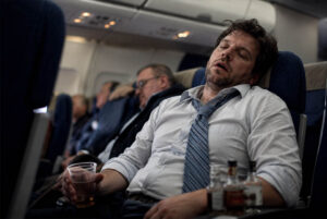 drunk person on plane