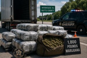 Large marijuana shipment seized from a tractor-trailer in Butts County, Georgia
