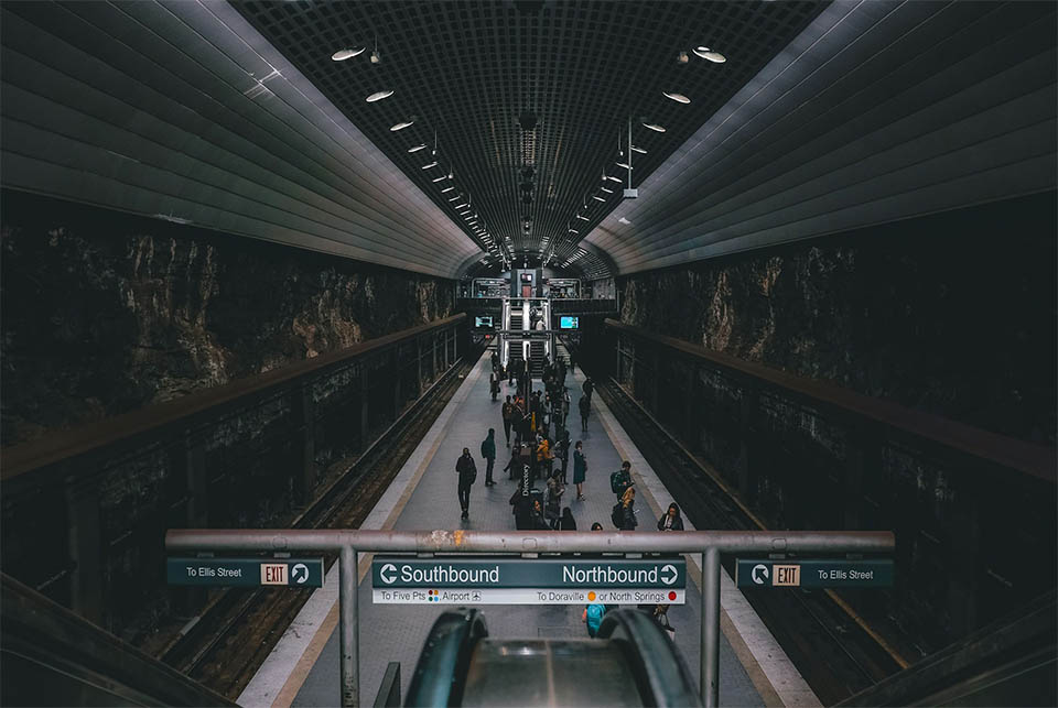 Exterior of a MARTA station in Atlanta, Georgia